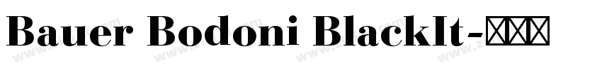 Bauer Bodoni BlackIt字体转换